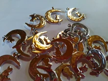 Lote de 20 Uds. De abalorios de Luna antigua, de plata, de Ángel, accesorios de joyería, abalorios de estrella y Luna DIY, venta al por mayor