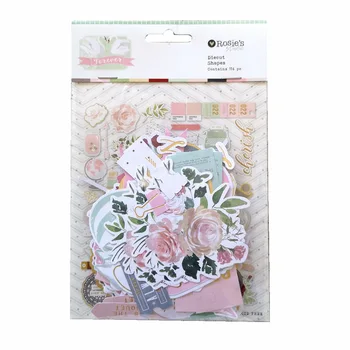 

CRZCrafter 114pcs Printed Paper Diecuta Shapes Paper Ephemera Foil Designs Crafts Scrapbooking Cardmaking Journal Embellishments