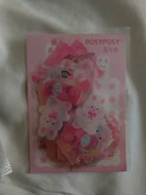 Lote de 40 pegatinas decorativas de oso conejo y Planeta, etiqueta de palo de Scrapbooking, diario, papelería, álbum, fiesta Kawaii, pegatina de perro