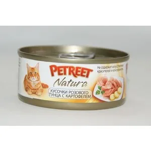 

Petreet canned food for cats, pink tuna with potatoes, 70g.