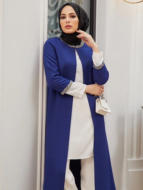 Hijab Suit 3 Piece Set Muslim Dress Islamic Women's Clothing 6