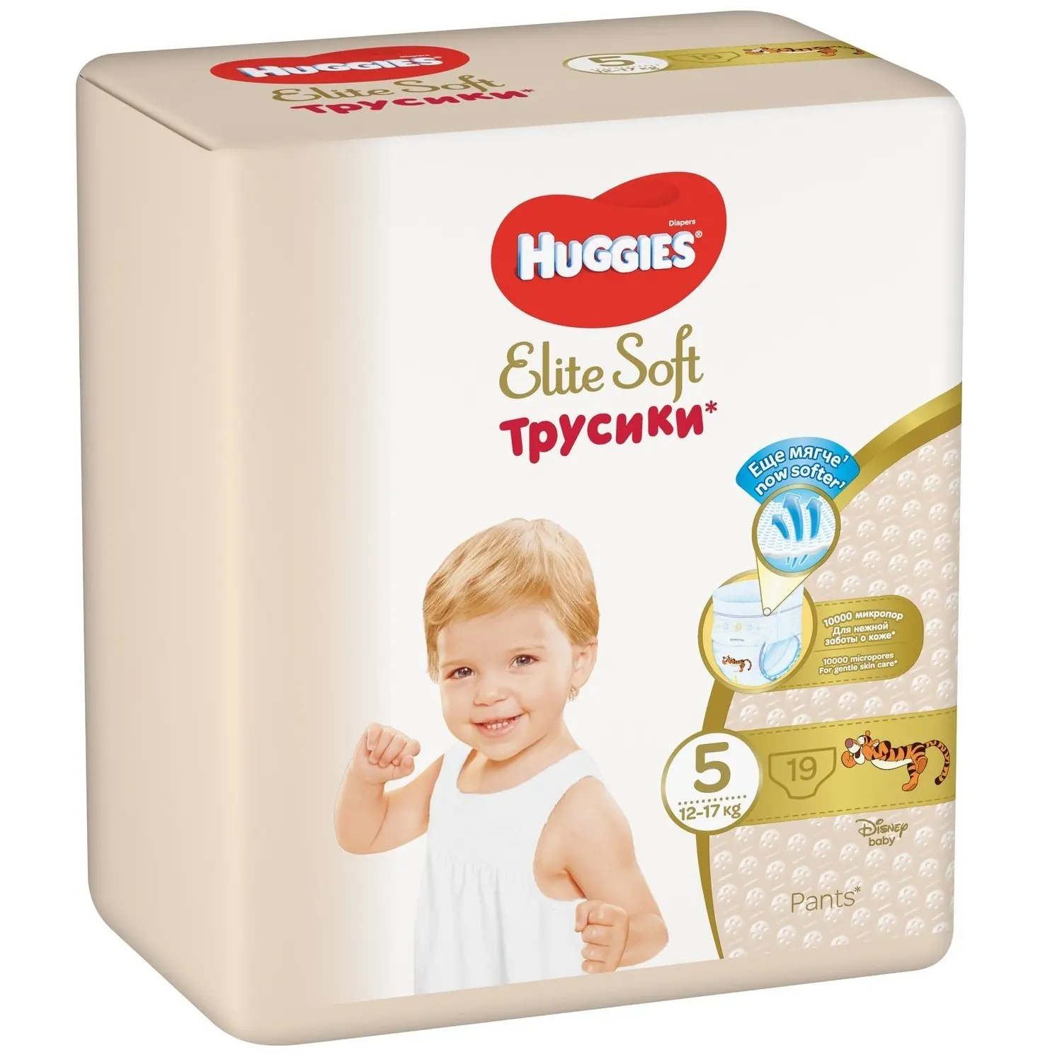 Подгузники трусики Huggies Elite Soft 5 12 17кг 19шт|Одноразовые подгузники| |