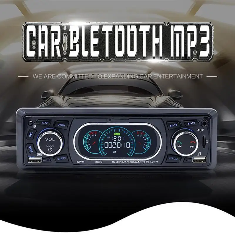 1 Din автомагнитола FM Bluetooth Aux-in USB Стерео Авторадио In-dash 12 В Автомобильный MP3-плеер 1din мультимедийный плеер с пультом дистанционного управления