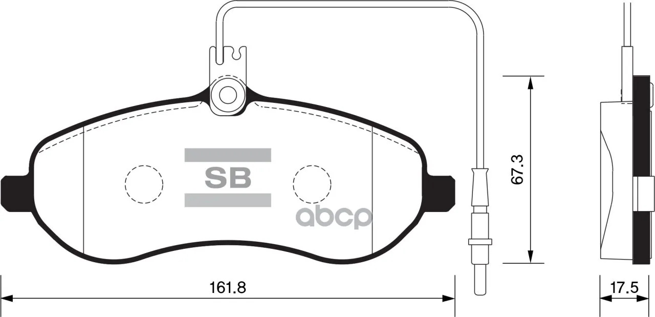Колодки Тормозные Citroen Jumpy/Fiat Scudo/Peugeot Expert 07- Передние Sangsin Brake Sp1415 Sangsin brake арт. SP1415