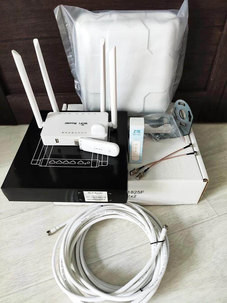 Готовый комплект интернета для дачи дома ZTE MF79 модем LTE 4G 3G WIFI роутер ZBT Zyxel