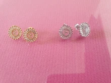 Pendiente personalizable con las 26 letras del abecedario, joyería, cierre de tipo botón, de color dorado, blanco u oro rosa