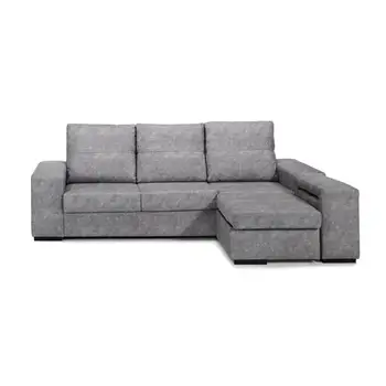 

Sofa Chaise Longue, 3 Seater, Color Grey, ref-90