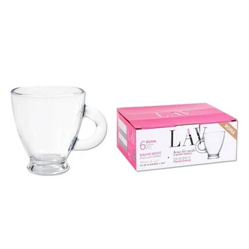 

Piece Coffee Cup Set LAV 155 ml Crystal (6 Pcs)