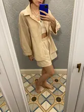 Msfancy-Conjunto de dos piezas de verano para Mujer, conjunto de pantalones cortos de 2021 algodón, camisa holgada Vintage Bohemia, pantalones cortos de cintura alta