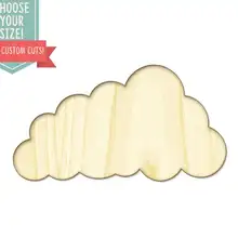 Вырезанное дерево в облаке-на заказ Выберите свой размер-Лазерная Резка деревянных художественных принадлежностей Настенный декор свадебный детский DCS0013