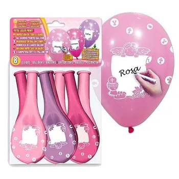 

Pink communion customizable balloons (8 Pack)