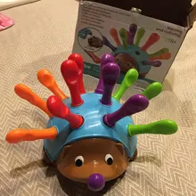 Entrenamiento enfocado en el Motor fino para niños, lucha de coordinación mano-ojo, juguete educativo para bebés erizo insertado