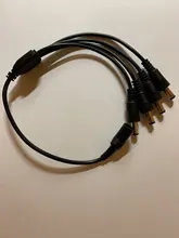 ZOSI-Divisor de energía DC de 4 vías, Cable bifurcador de corriente 1 macho a 2 hembra Dual para cámara CCTV, 5,5mm/2,1mm