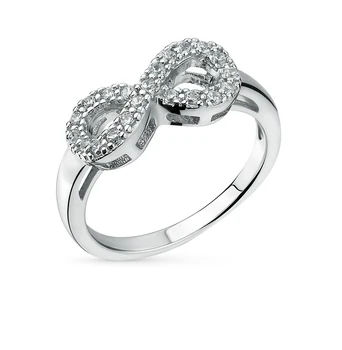 

Silver ring with cubic zirconia sunlight sample 925