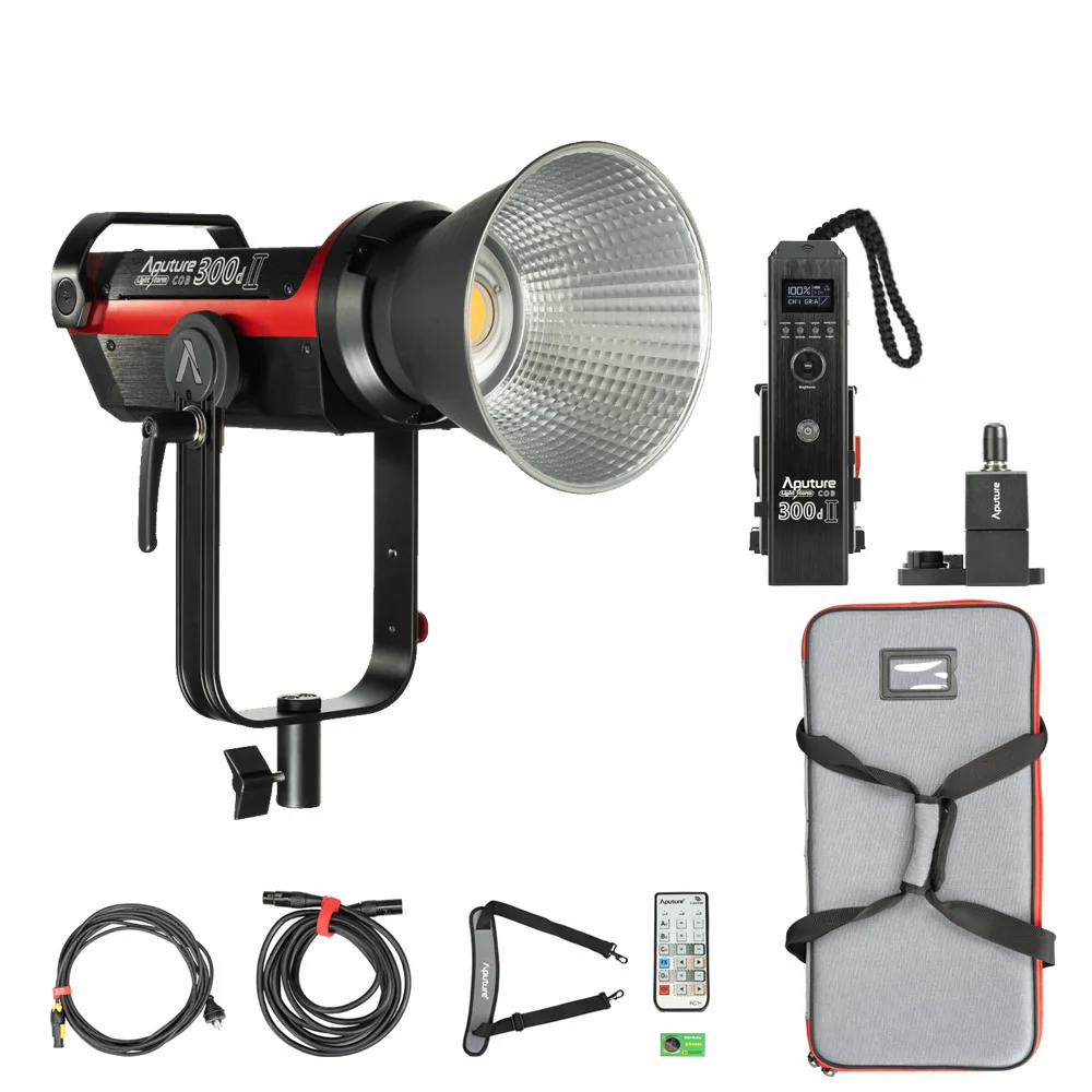  Aputure LS C300d 2 Mark II 300d II LED Video Camera Light COB Light + Fresnel mount 2x + Light Dome - 4000185308363