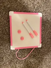 Xingdi-pizarra blanca magnética para niños, tablero de limpieza en seco, 5 colores, Mini pizarra blanca de dibujo, 20,6x18,5 cm, pequeño cartel para colgar, rotulador gratis