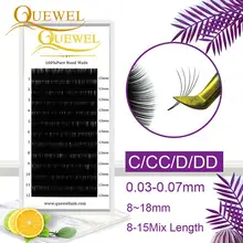 Quewel цветущие ресницы для наращивания, автоматическое цветение, ресницы для самостоятельного изготовления, ресницы для легкого веера, натуральные плотные ресницы ручной работы