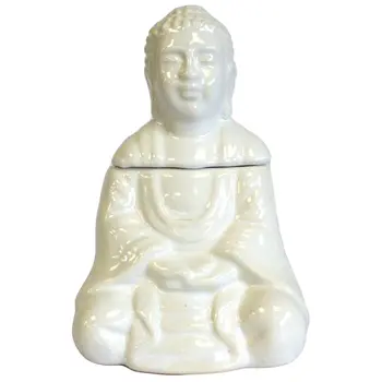 

Oil burner Buddha sitting-White