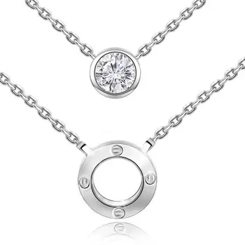 

Sunduk double pendant made of silver "droplet of Cartier"