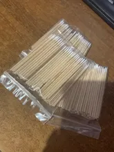 300 Uds desechables Ultra-pequeño hisopo de algodón sin pelusa Micro cepillos madera bastoncillos de algodón torundas de algodón con pegamento para extensión de pestañas quitar herramientas
