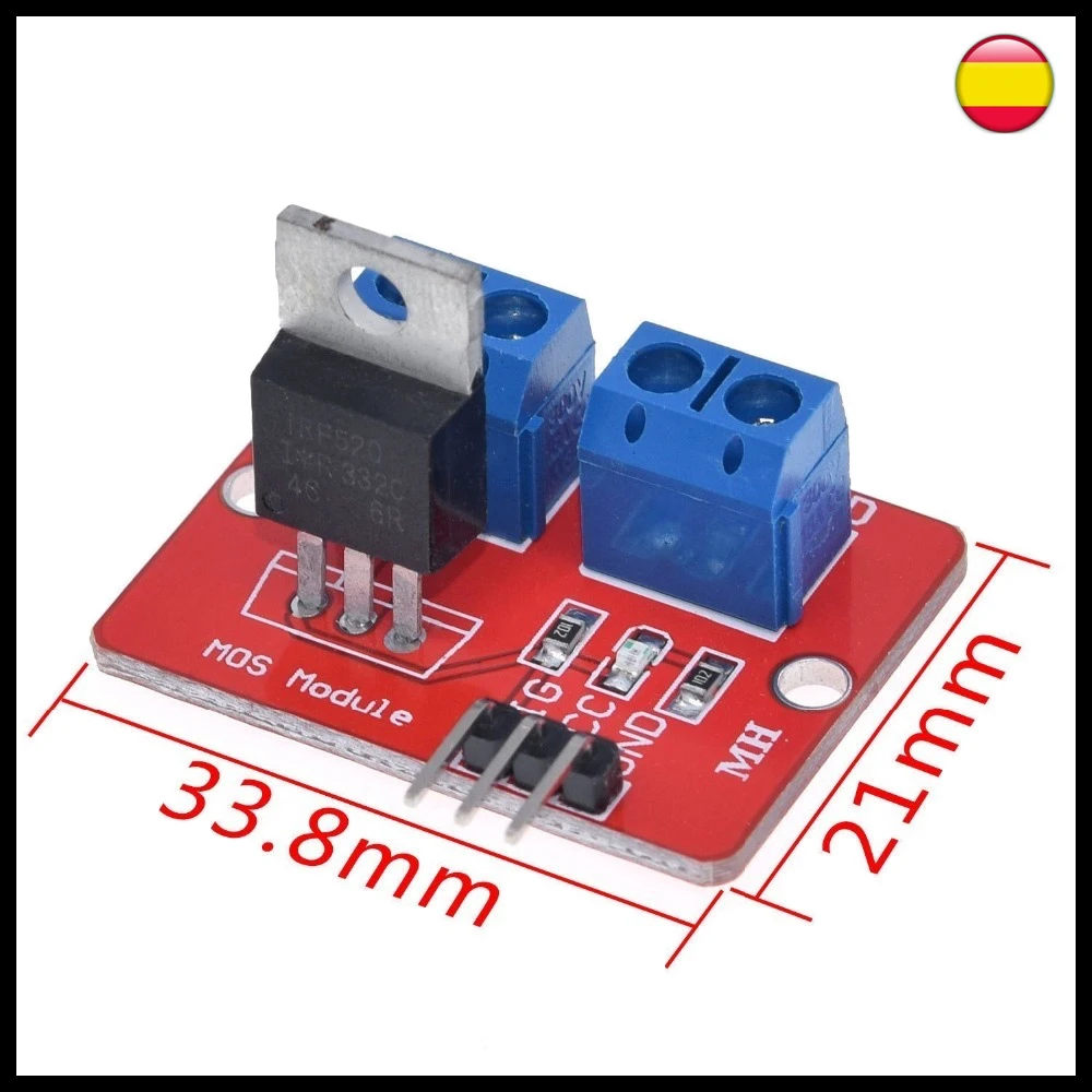 IRF520 PWM Mosfet controller 24V 5A Motor LED Arduino lights Raspberry ...