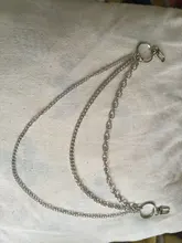 Llavero Punk Hip-hop de tres capas para mujer, cadena de pantalones vaqueros de Metal largo, accesorios de ropa, joyería