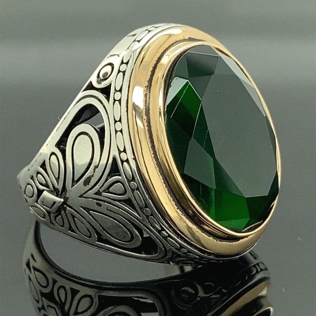 Rose Gold Ring Men | Silver 925 Jewelry | Emerald Rings Men | Emerald  Finger | Gemstone Ring - Rings - Aliexpress