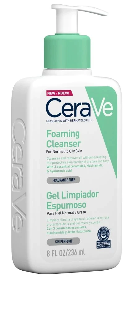 cerave foaming cleanser gel limpiador espumoso