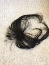 Flequillo brasileño de cabello humano, Clip de flequillo postizo hecho a mano, flequillo ligero y romo de aire suave