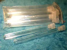 Tubos de prueba de plástico, viales, recipiente de muestra, con tapa, para oficina, escuela, suministros de Química, 15x150mm, 10 Uds.