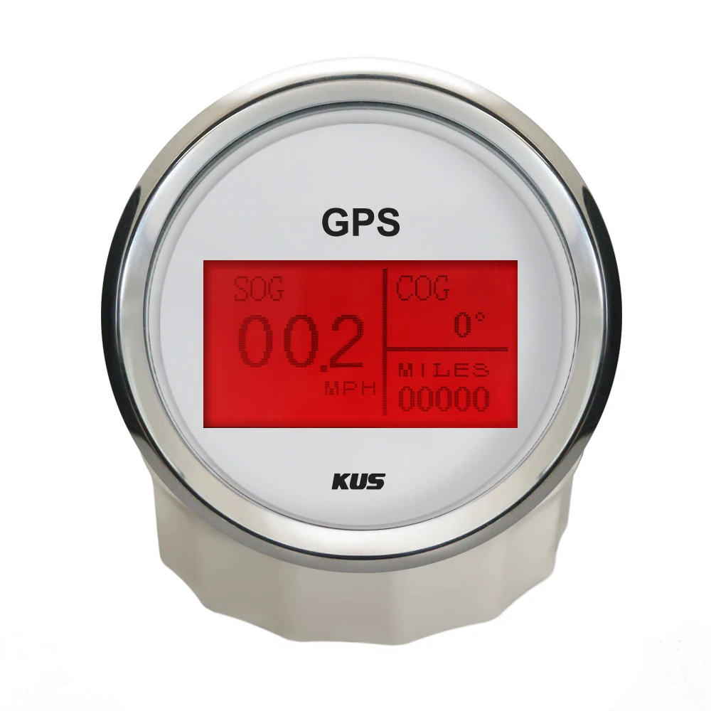 Kus 85mm Universal Marine Digital Gps Speedometer Tripmeter With Red
