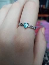 Huitan-Anillo de corazón sencillo para mujer, anillos de dedo bonitos para mujer, regalo de cumpleaños romántico para novia, joyería de piedra circonio de moda