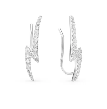 

Silver earrings with cubic zirconia sunlight sample 925 test