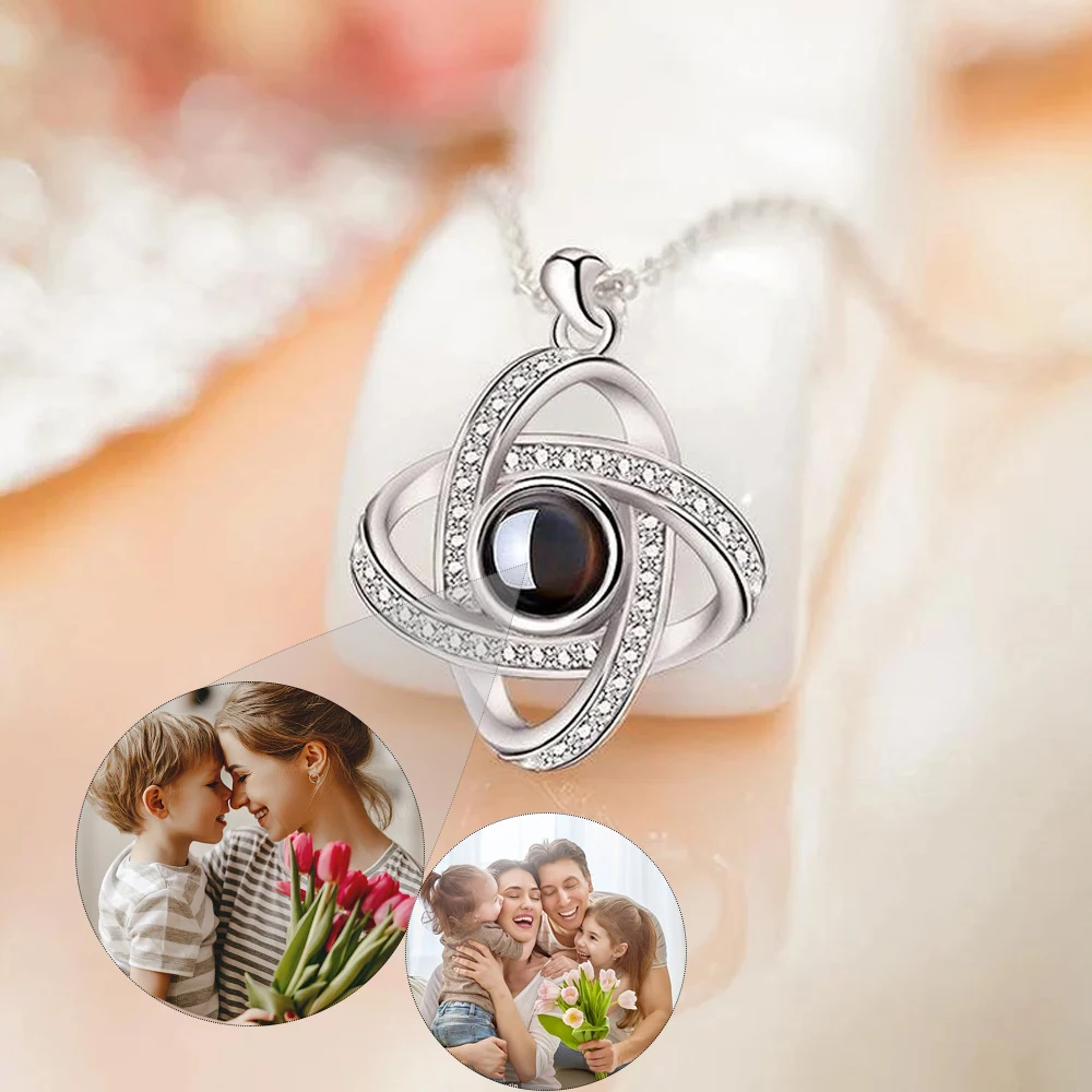 PERIMADE Silver Bubble Projection Necklace Customized Memorial Photo Pendant  Personalized Picture Inside Jewelry Trendy Friend Gift - Etsy