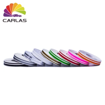 

CARLAS Hot Selling Car Body Chrome Stickers Stripe Double Line Tape Decals Decoration