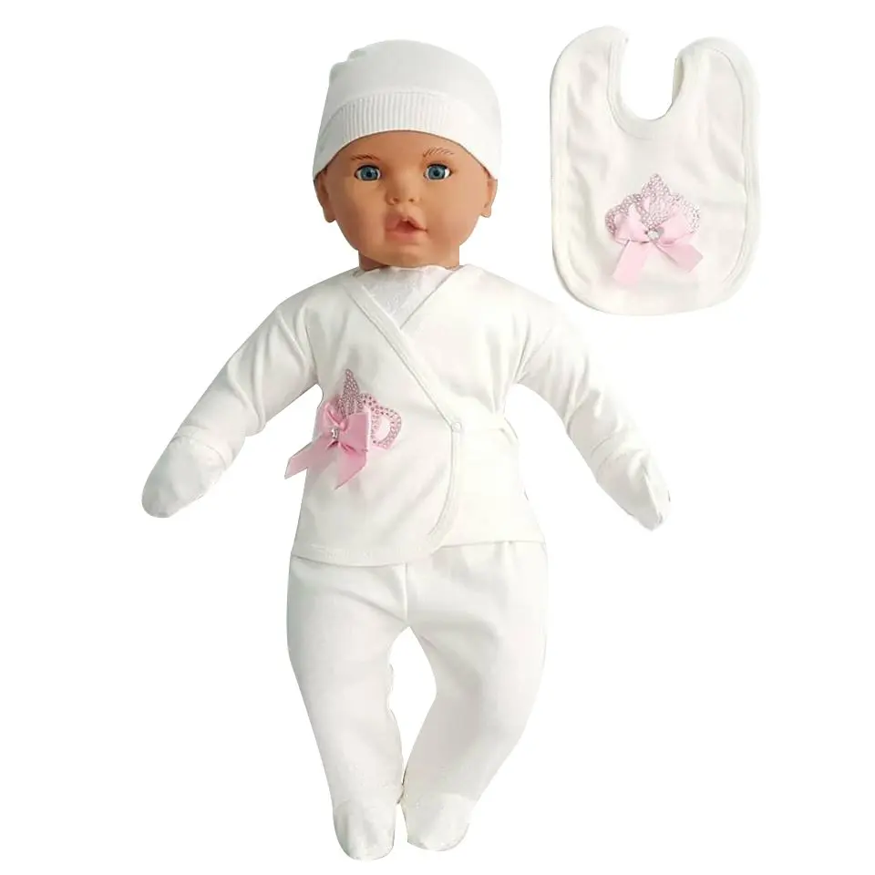 

Pink Pearl Embroidered Crowned 5 li The Zibin Baby Girl Hospital set