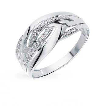 

Silver ring with cubic zirconia sunlight sample 925