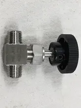 Free ship Adjustable Needle valve 1/8 1/4 3/8 1/2 male thread stainless steel 304