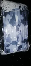 Mascarilla facial desechable de camuflaje, máscara protectora de 3 capas con lazo reutilizable para las orejas, máscaras de tejido a la moda, nueva