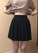 Falda plisada japonesa para mujer, falda de cintura alta, estilo Harajuku coreano, Kawaii