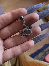 Jewelry Snake-Ring Adjustable Personality Exaggerated Spirit Retro Punk Three-Dimensional-Opening