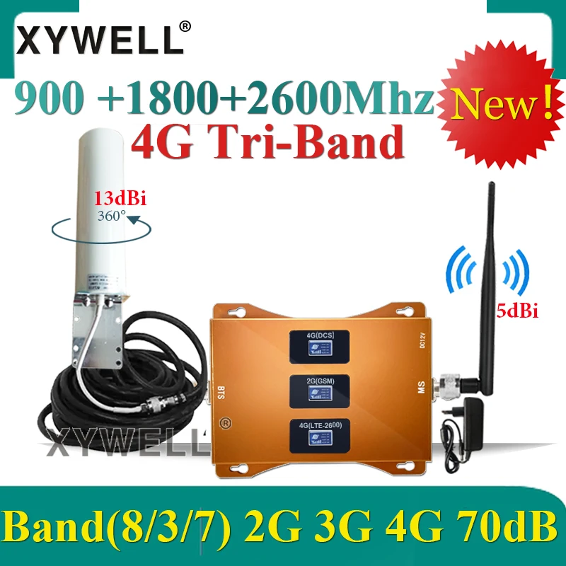 Sale!! Amplifier 4G 900 1800 2600mhz Tri-Band