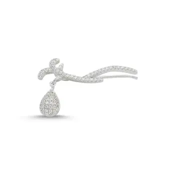 

Angemiel 925 Silver Zircon Ear Cuff Earrings