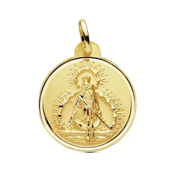

Medal 18k gold Lady Head 22mm. Smooth bezel [AB3442GR] -Customizable-RECORDING INCLUDED IN THE PRICE