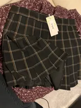 Skirt Knee-Length High-Waist Fall/winter Women's A-Line Above Folded New