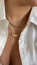 111, 222, 333, 444, 555, 777, 888, 999, 666 diablo collar de acero inoxidable Ángel número adornos colgantes para collares joyería minimalista