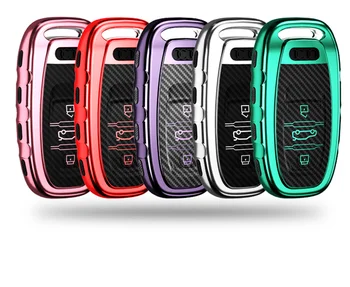 

Car key case for audi a3 8p 8v a4 b8 b7 b9 b5 a5 a1 q7 q5 a6 4f c6 c5 c7 c4 tt q3 s3 a8 a7 100 c4 tt 8n auto cover holder shell