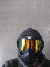 Máscara de esquí para hombre y mujer, gafas de seguridad con filtro para la boca a prueba de viento y de Motocross