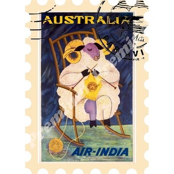

Australia souvenir magnet vintage tourist poster