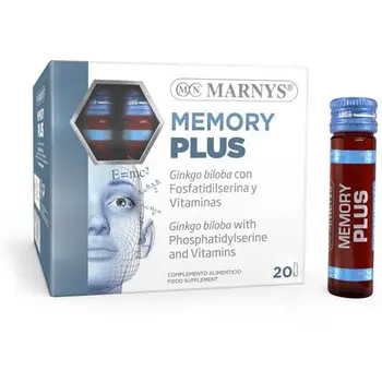 

Memory Plus MARNYS Memoria and concentration | Performance for studio flat | Ginkgo Biloba, complex B Fosfatidilserina | 20 vials